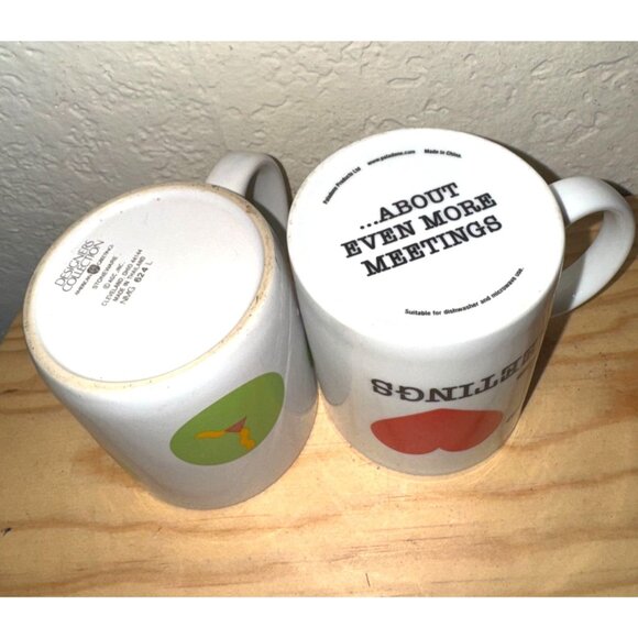 Set Of 2 Coffee Mugs With Funny Meeting Quotes - Picture 3 of 6